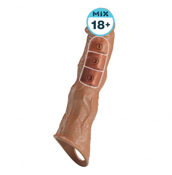 PRETTY LOVE - Ragna Extension Penis Sleeve (Brown Color)